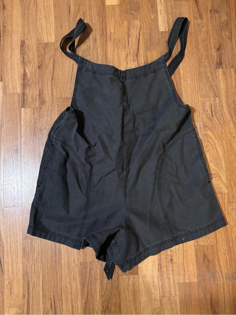 Aerie Charcoal Black Denim Utility Overall Shortalls: sold out online! - Picture 3 of 11
